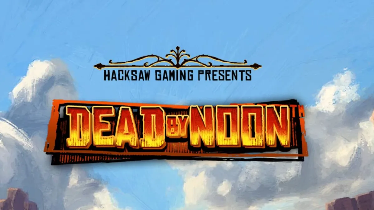 Cena de duelo no Velho Oeste com elementos do slot Dead by Noon
